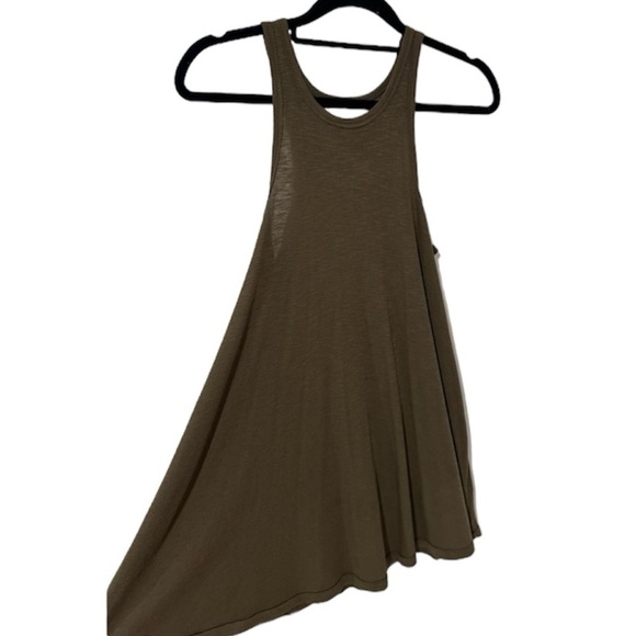 Free People Dresses & Skirts - Free People Beach Tank Top Dress, Green, Ribbed, Size Small